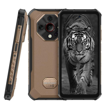 Ulefone Rugged Phone for Everyday Outdoor and Work Use - durable brown rugged phone with tiger on display and long battery for outdoor work