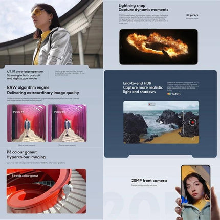 Essential Xiaomi Smartphone for Daily Communication and Media - lifestyle collage showing camera features and media playback