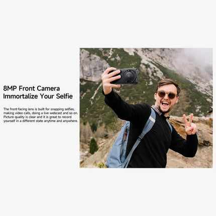 Ulefone Rugged Phone for Everyday Outdoor Tasks and Travel - hiker taking selfie with rugged phone in mountain landscape
