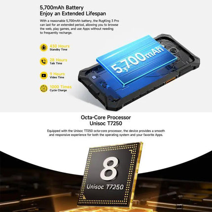 Ulefone RugKing 3 Pro Rugged 6.56 Inch Outdoor Phone