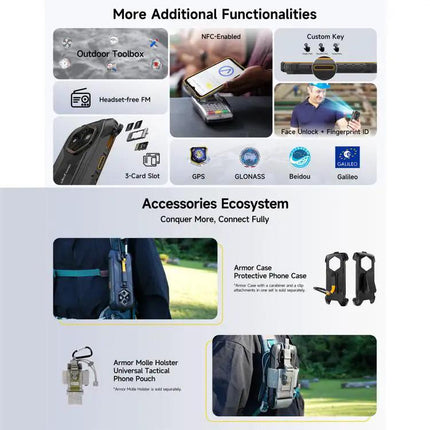 Ulefone RugKing 4 Pro Rugged Smartphone For Outdoor Use 6.56 Inch