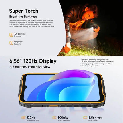 Ulefone RugKing 4 Pro Rugged Smartphone For Outdoor Use 6.56 Inch
