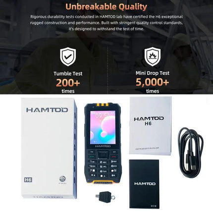 HAMTOD Rugged Compact Phone 2.8 Inch With SOS Button
