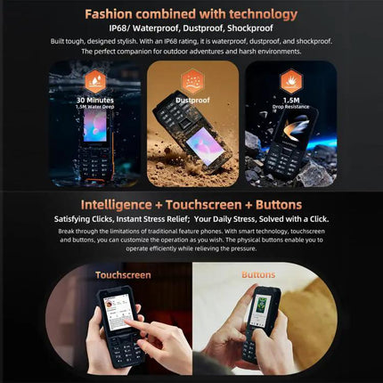 HAMTOD Rugged Compact Phone 2.8 Inch With SOS Button