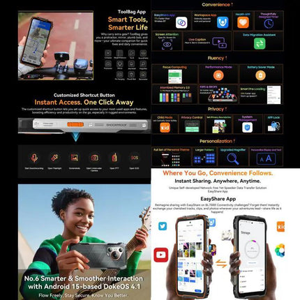 Blackview Rugged Phone 6.78 Inch 5G NFC For Outdoor Use 8GB
