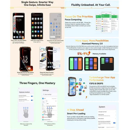 Blackview Rugged Phone 6.78 Inch 5G NFC For Outdoor Use 8GB