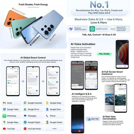 Blackview Wave 10 Android Smartphone 6.88 Inch 8GB RAM 128GB Storage