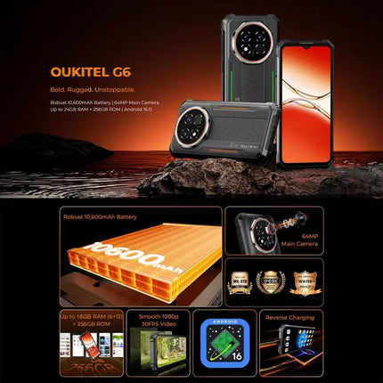 Oukitel Rugged Outdoor Phone 6GB With 10600mAh Battery