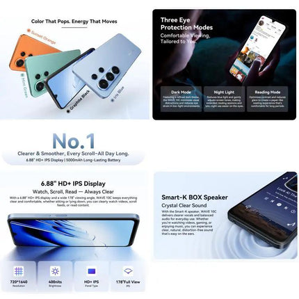Blackview Wave 10C 6.88 Inch Smartphone With 128GB Storage