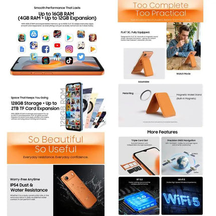 Blackview Oscal Flat 3C 6.56 Inch Android Smartphone