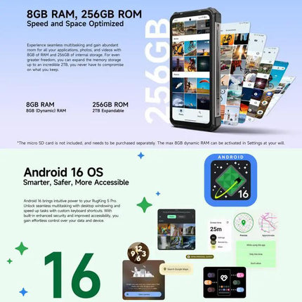 Ulefone RugKing 5 Pro Rugged Phone With Long Lasting Battery