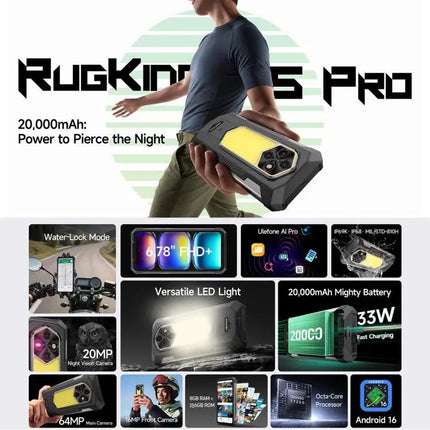 Ulefone RugKing 5 Pro Rugged Phone With Long Lasting Battery