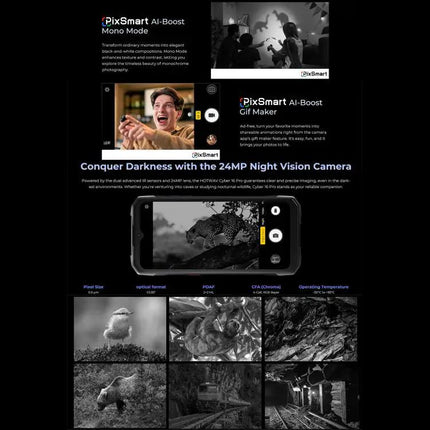 HOTWAV Cyper 16 Pro Rugged 5G Phone 8GB RAM 512GB ROM 6.6in