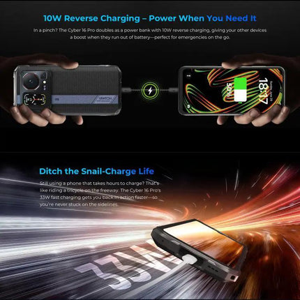 HOTWAV Cyper 16 Pro Rugged 5G Phone 8GB RAM 512GB ROM 6.6in