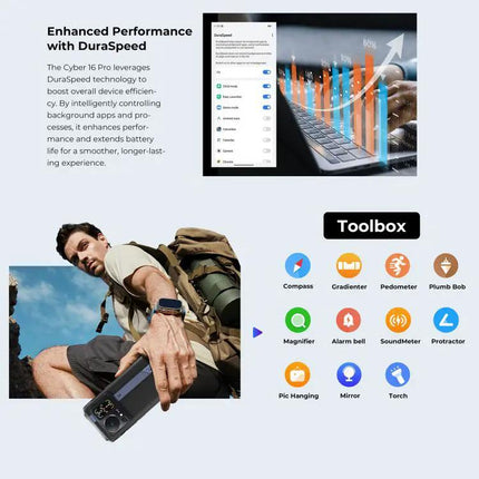 HOTWAV Cyper 16 Pro Rugged 5G Phone 8GB RAM 512GB ROM 6.6in