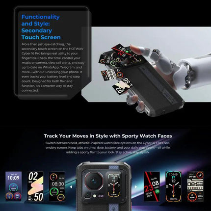 HOTWAV Cyper 16 Pro Rugged 5G Phone 8GB RAM 512GB ROM 6.6in
