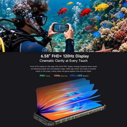 Ulefone Armor 22 Pro Rugged Phone 8GB RAM 128GB 6.58 Inch
