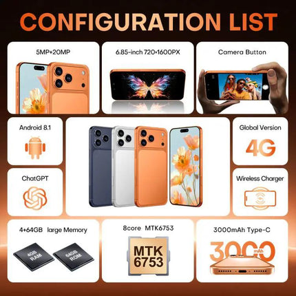 I17 Pro Max Large Screen Android Phone for Daily Use