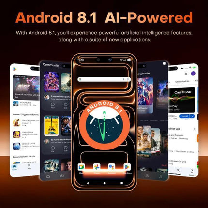 I17 Pro Max Android Smartphone for Everyday Use with Large Screen showcasing Android 8.1 large display and AI-powered apps