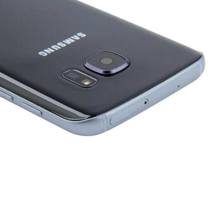 Compact Smartphone for Daily Communication and Browsing - sleek black Samsung-style handset rear camera and SIM tray close-up