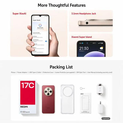 Xiaomi Redmi 17C 6.88 Inch 4GB RAM 64GB Storage Phone