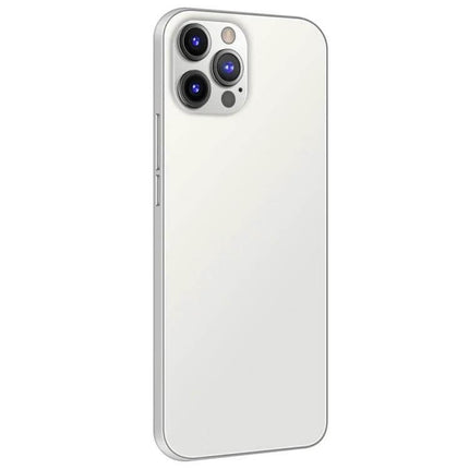 Secure Face Identification Smartphone for Everyday Use white rear view showing triple camera and slim profile