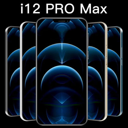 Secure Face Identification Smartphone for Everyday Use – i12 Pro Max style phone showcasing face-recognition front display, ideal for daily secure access
