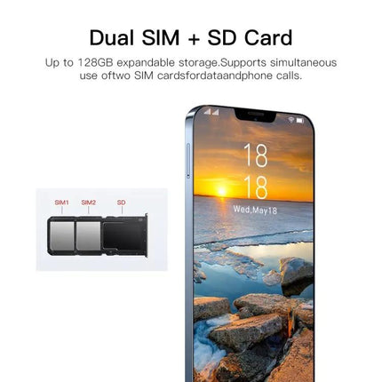 i13 Pro Max Android Smartphone with Face Recognition and Dual SIM