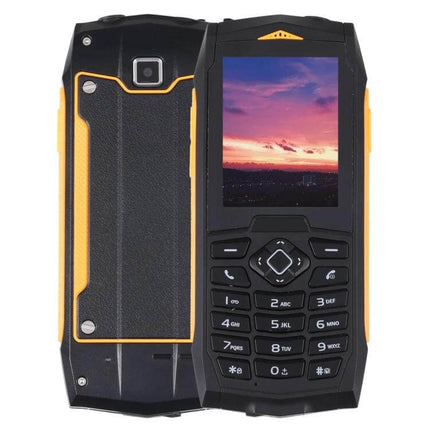 Durable Waterproof Shockproof Phone for Outdoor Protection rugged black-yellow phone with 2.4-inch screen and keypad