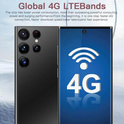 S23Ultra Smartphone with Vibrant Display for Everyday Viewing and Selfies - sleek black phone showing rear cameras and 4G display