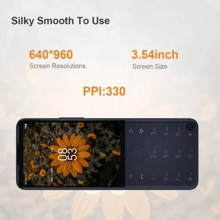A Compact Android Device for Everyday Communication and Browsing showing 3.54-inch 640x960 screen, PPI:330 and slim pocket-friendly design