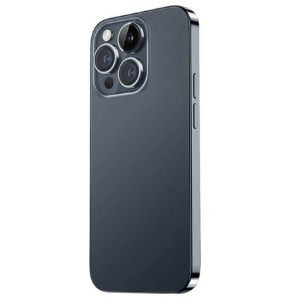 Facial Recognition Smartphone for Secure Daily Use showing sleek dark phone with triple camera and side buttons
