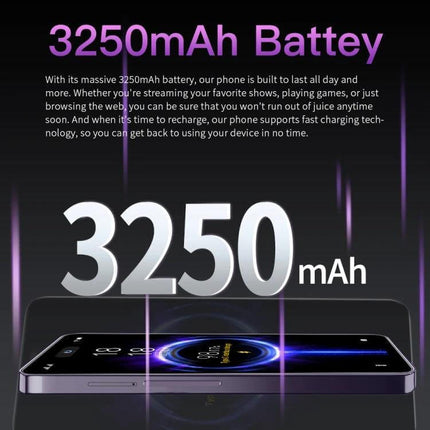 Facial Recognition Smartphone for Secure Daily Use with 3250mAh battery and fast charging, ideal for everyday secure access and smooth performance