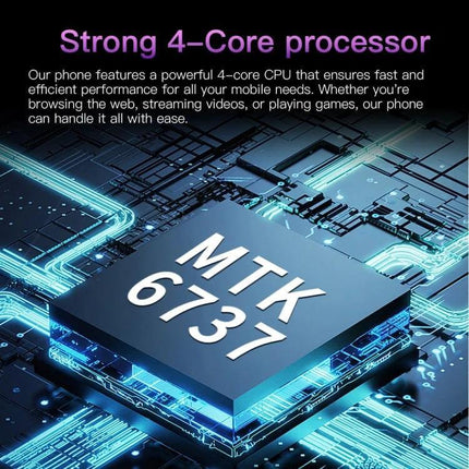 Facial Recognition Smartphone for Secure Daily Use showcasing MTK 6737 4-core processor performance for smooth everyday tasks