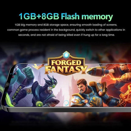 Practical Android Smartphone with Face Unlock for Daily Communication displaying Forged Fantasy game on 1GB+8GB memory screen