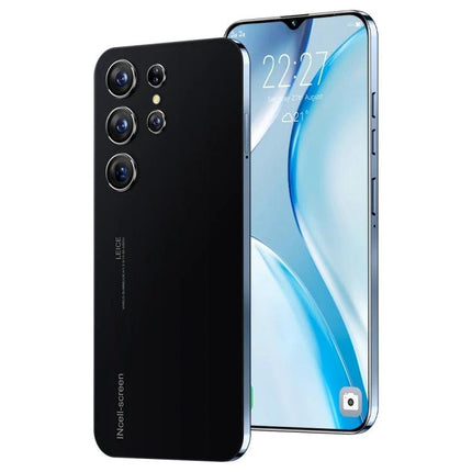 Face Recognition Enabled Android Smartphone for Daily Use - sleek black 6.5-inch notch phone with quad rear cameras, 2GB RAM, 16GB storage, MTK6580A