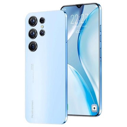 Face Recognition Enabled Android Smartphone for Daily Use - compact 6.5-inch blue phone with triple rear cameras, MTK6580A, 2GB RAM, 16GB storage