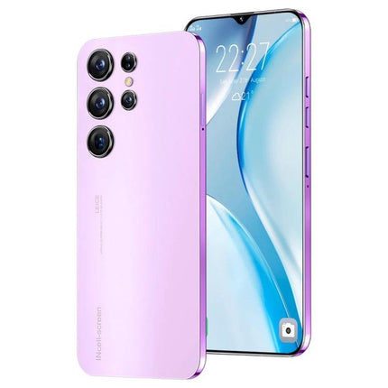 Face Recognition Enabled Android Smartphone for Daily Use pink compact 6.5-inch notch phone with quad-camera, MTK6580A, 2GB RAM, 16GB storage