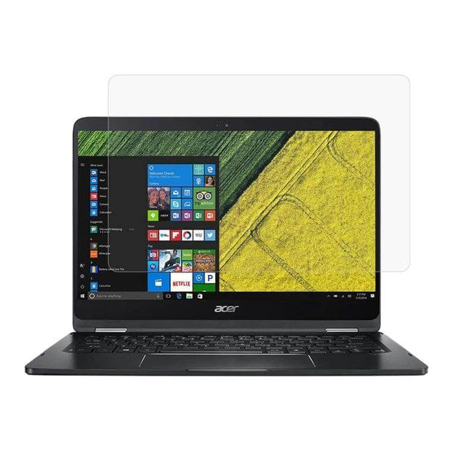 14-Inch Tempered Glass Screen Protector for Laptops on black convertible laptop reducing glare and protecting from scratches