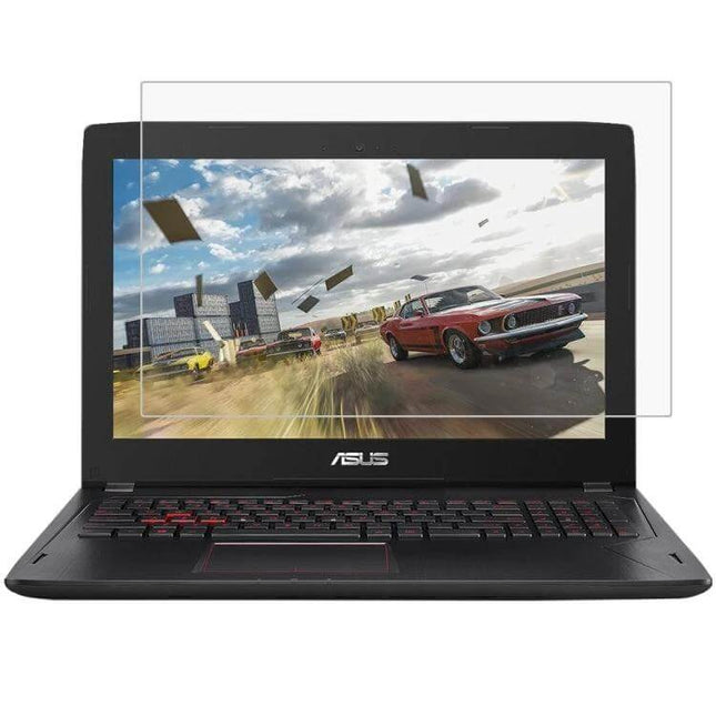 HD Tempered Glass Screen Protector for 15.6 Inch Laptops installed on gaming laptop to reduce glare and smudges