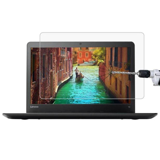 Lenovo Tempered Glass Screen Protector for 13.3-Inch ThinkPad Chromebook on laptop showing clear display and scratch resistance