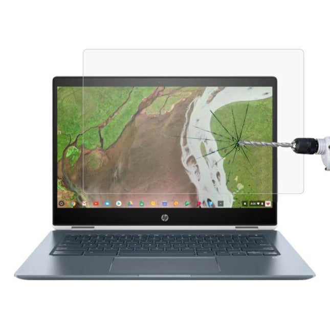 Tempered Glass Screen Protector for HP Chromebook x360 14 Inch - clear anti-scratch, anti-fingerprint tempered glass with drill-impact protection
