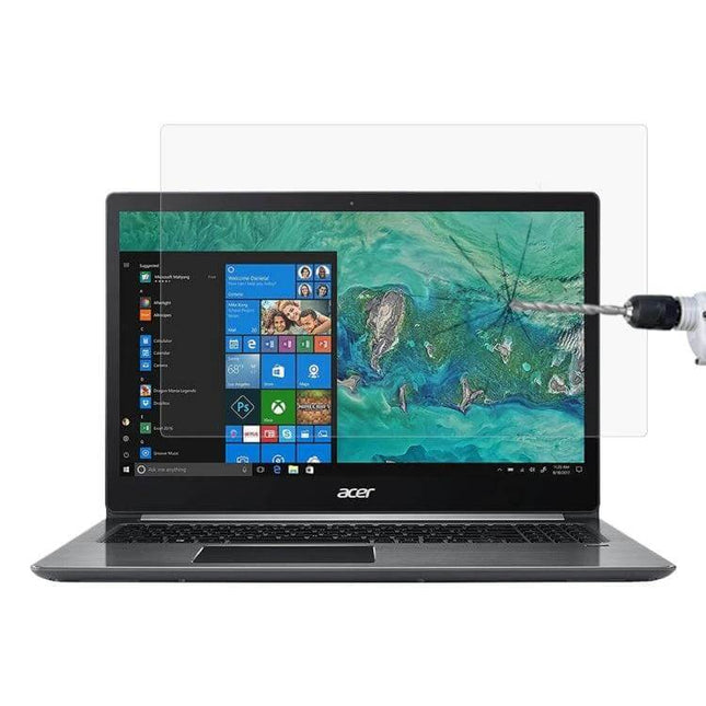 Acer Swift 3 15.6 Inch Tempered Glass Screen Protector on laptop showing anti-glare, fingerprint resistance and impact protection