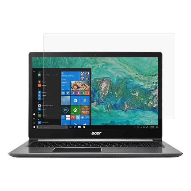 Acer Swift 3 15.6 Inch Tempered Glass Screen Protector shown on laptop to reduce glare and resist fingerprints