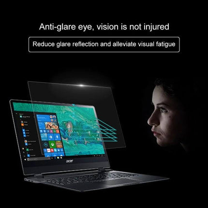 Acer Swift 7 14-Inch Tempered Glass Screen Protector showing anti-glare layer reducing reflections and eye strain on laptop display