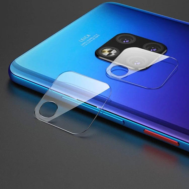 Mocolo Camera Lens Tempered Glass For Huawei Mate 20 Pro clear protective film showing high-transparency tempered glass over camera lens