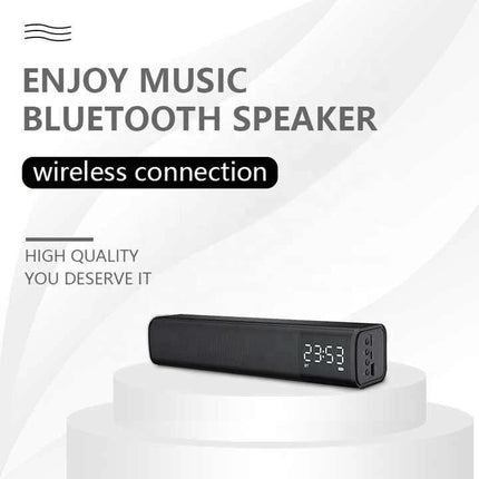 Compact Bluetooth Speaker For Home Listening With Mic shown on shelf, wireless pairing, built‑in mic, simple controls, TWS stereo