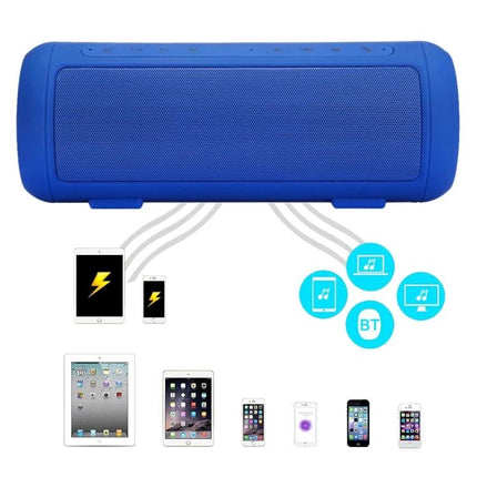 Compact Portable Bluetooth Speaker With Hidden Carry Handle For Daily Use in blue, wireless hands-free calling, TF card slot