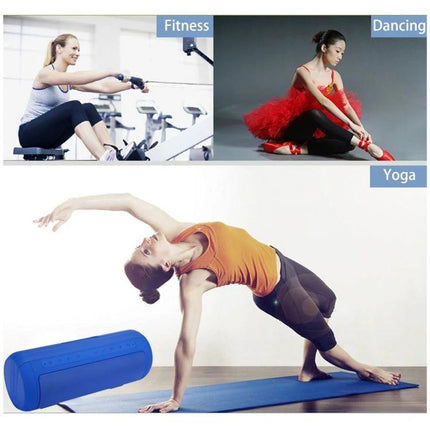 Compact Portable Bluetooth Speaker With Hidden Carry Handle For Daily Use shown near yoga and fitness activities for hands-free audio