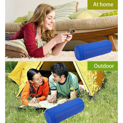 Compact Portable Bluetooth Speaker With Hidden Carry Handle For Daily Use shown at home and outdoor with hands-free calling